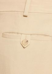 Stella McCartney Iconic Pleated Satin Cropped Pants