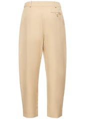 Stella McCartney Iconic Pleated Satin Cropped Pants