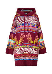 Stella McCartney Intarsia wool-blend hoodie dress