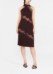 Stella McCartney lace-detail halterneck dress