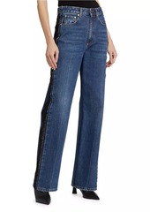 Stella McCartney Lace-Detailed Rigid Straight Jeans