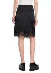 Stella McCartney Lace-Trimmed Silk Skirt