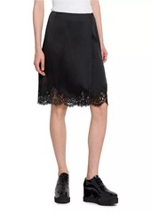 Stella McCartney Lace-Trimmed Silk Skirt