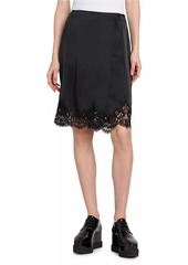 Stella McCartney Lace-Trimmed Silk Skirt