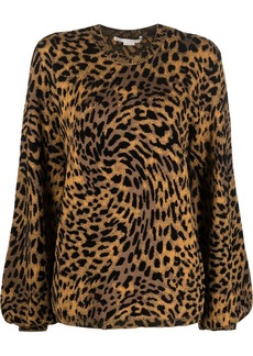 Stella McCartney leopard-print knitted jumper