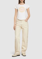 Stella McCartney Logo Cotton Jersey Shorts Sleeve T-shirt