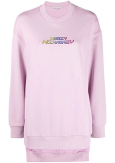 Stella McCartney logo-print side slit sweatshirt