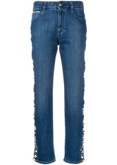 Stella McCartney logo stripe boyfriend jeans