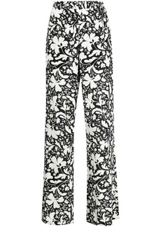 Stella McCartney Lower floral-printe wide-leg trousers