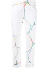 Stella McCartney marble-print straight-leg jeans