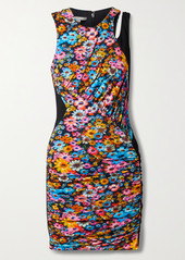 Stella McCartney Net Sustain Melissa Ruched Floral-print Stretch-jersey Mini Dress