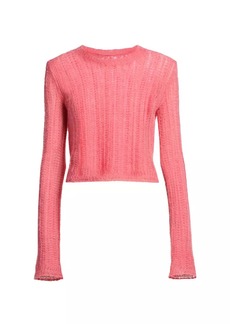 Stella McCartney Open-Knit Long-Sleeve Sweater