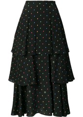 Stella McCartney printed ruffled skirt