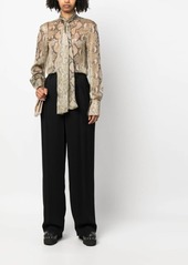 Stella McCartney python-print silk shirt