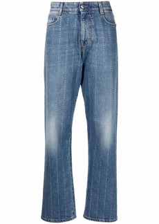 Stella McCartney rhinestone-embellished straight-leg jeans