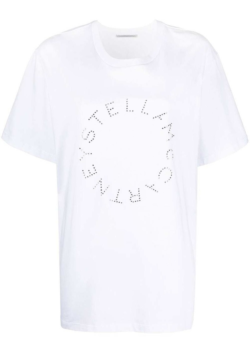 Stella McCartney rhinestone-logo short-sleeved T-shirt