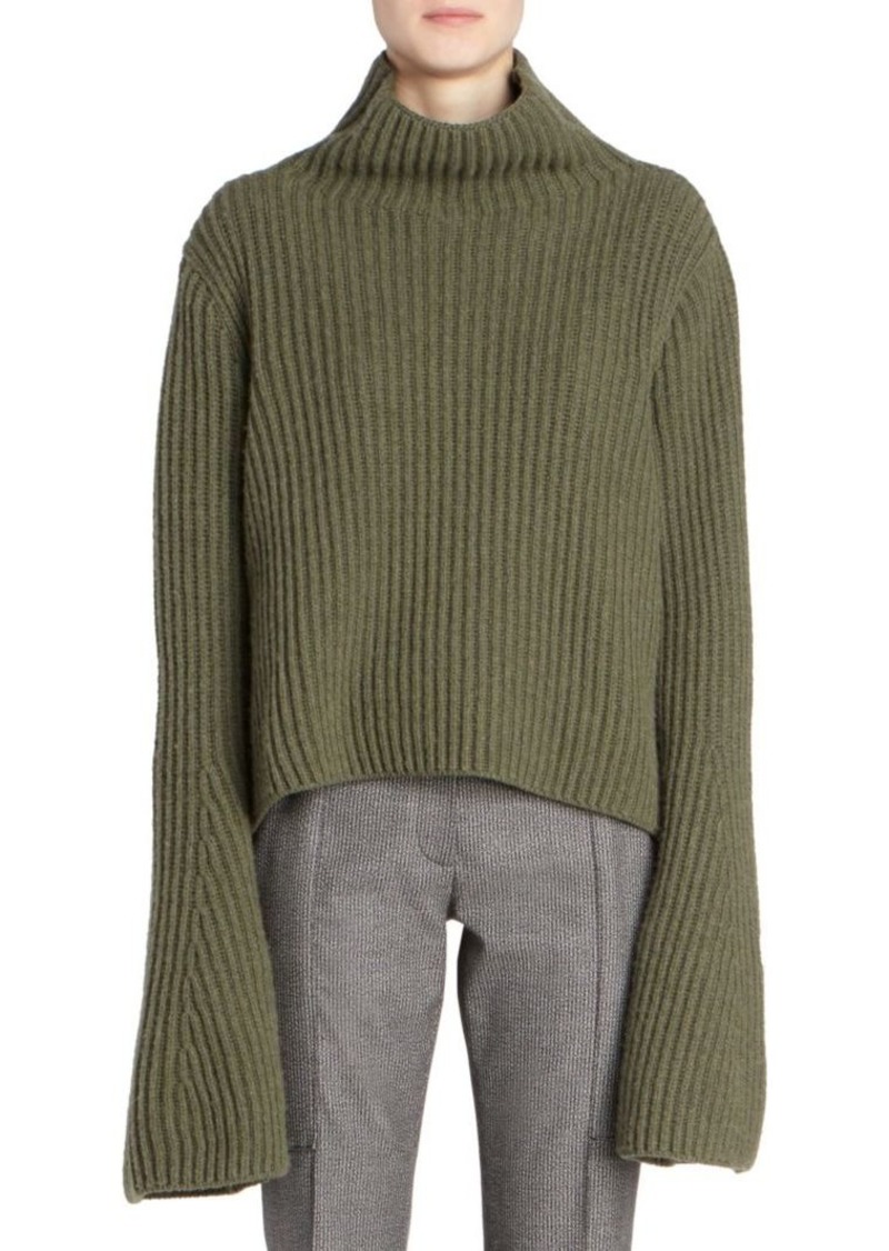 Stella McCartney Rib-Knit Wool & Cashmere Turtleneck Sweater