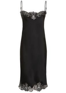 Stella McCartney Satin & Lace Midi Cami Dress