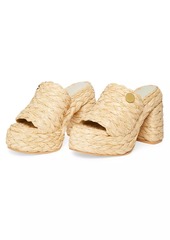 Stella McCartney Skyla 125MM Raffia Platform Mules