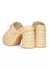 Stella McCartney Skyla 125MM Raffia Platform Mules