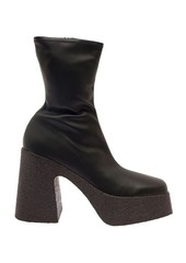 Stella McCartney 'Skyla Sole Platform' Black Boots with Oversize Sole in Faux Leather Woman