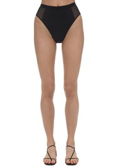 Stella McCartney Sporty High Waist Mesh Bikini Bottoms