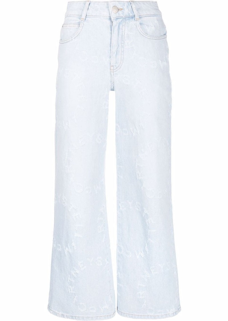 Stella McCartney Stella Logo distressed cropped jeans