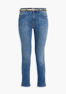 Stella McCartney Lingerie - Belted mid-rise straight-leg jeans - Blue - 30