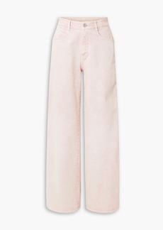 Stella McCartney Lingerie - Canvas-trimmed high-rise wide-leg jeans - Pink - 24