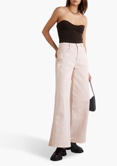 Stella McCartney Lingerie - Canvas-trimmed high-rise wide-leg jeans - Pink - 29