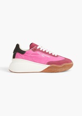 Stella McCartney Lingerie - Color-block shell and faux suede exaggerated-sole sneakers - Pink - EU 39