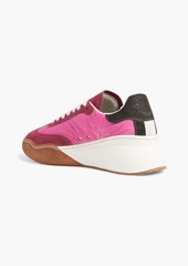 Stella McCartney Lingerie - Color-block shell and faux suede exaggerated-sole sneakers - Pink - EU 39