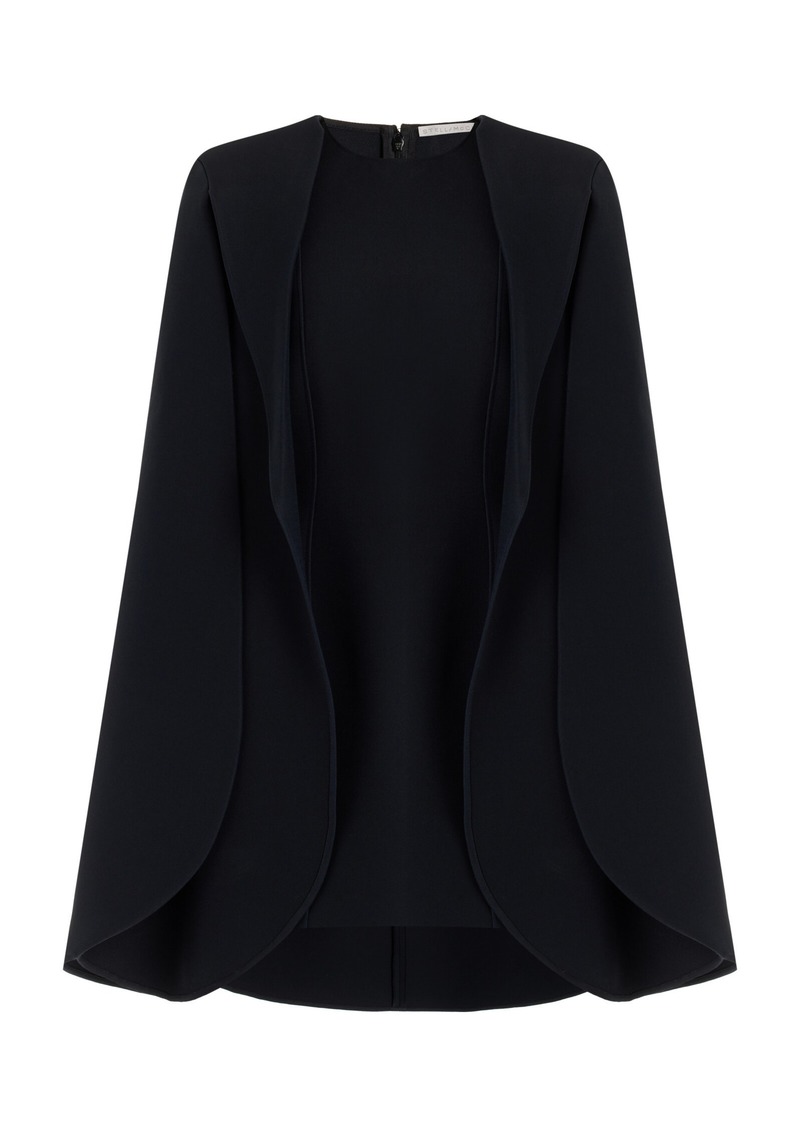 Stella McCartney - Cotton-Silk Mini Cape Dress - Black - IT 38 - Moda Operandi