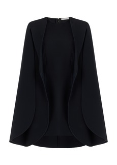 Stella McCartney - Cotton-Silk Mini Cape Dress - Black - IT 48 - Moda Operandi