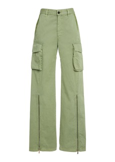 Stella McCartney - Cotton Wide-Leg Cargo Pants - Green - IT 42 - Moda Operandi