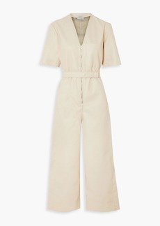 Stella McCartney Lingerie - Cropped belted faux leather jumpsuit - Neutral - IT 38