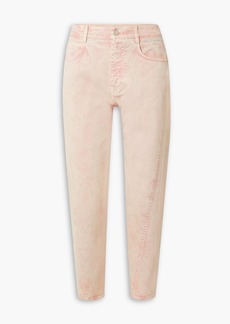 Stella McCartney Lingerie - Cropped high-rise tapered jeans - Pink - 28