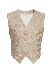 Stella McCartney - Cropped Wool Vest - Gold - IT 36 - Moda Operandi