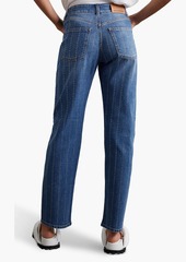 Stella McCartney Lingerie - Crystal-embellished high-rise straight-leg jeans - Blue - 25