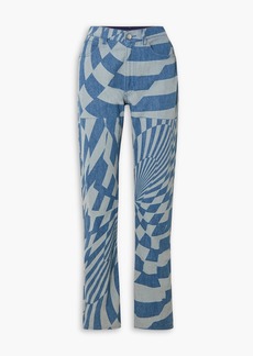 Stella McCartney Lingerie - Ed Curtis printed mid-rise straight-leg jeans - Blue - XXS