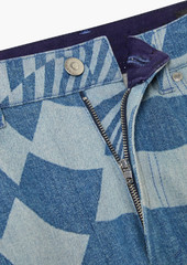 Stella McCartney Lingerie - Ed Curtis printed mid-rise straight-leg jeans - Blue - XXS