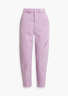 Stella McCartney Lingerie - Embroidered high-rise tapered jeans - Purple - 30