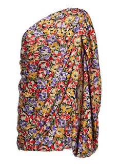Stella McCartney - Floral Asymmetric Mini Dress - Floral - IT 40 - Moda Operandi