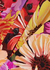 Stella McCartney Lingerie - Floral-print silk crepe de chine blouse - Orange - IT 34