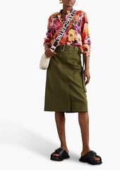 Stella McCartney Lingerie - Floral-print silk crepe de chine blouse - Orange - IT 34