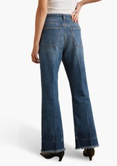 Stella McCartney Lingerie - Frayed high-rise flared jeans - Blue - 24