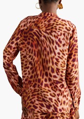 Stella McCartney Lingerie - Leopard-print silk crepe de chine shirt - Orange - IT 42