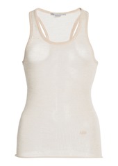 Stella McCartney - Light Wool-Cotton Knit Tank Top - Nude - S - Moda Operandi