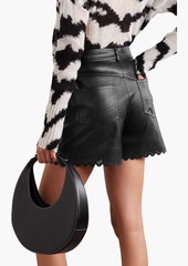 Stella McCartney Lingerie - Maddox scalloped faux leather shorts - Black - IT 38