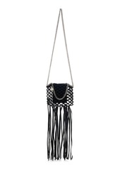 Stella McCartney - Mini Falabella Fringed Eco-Leather Bag - Black - OS - Moda Operandi